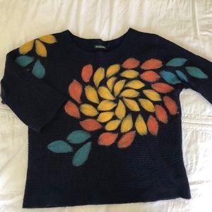 Navy Floral Sweater